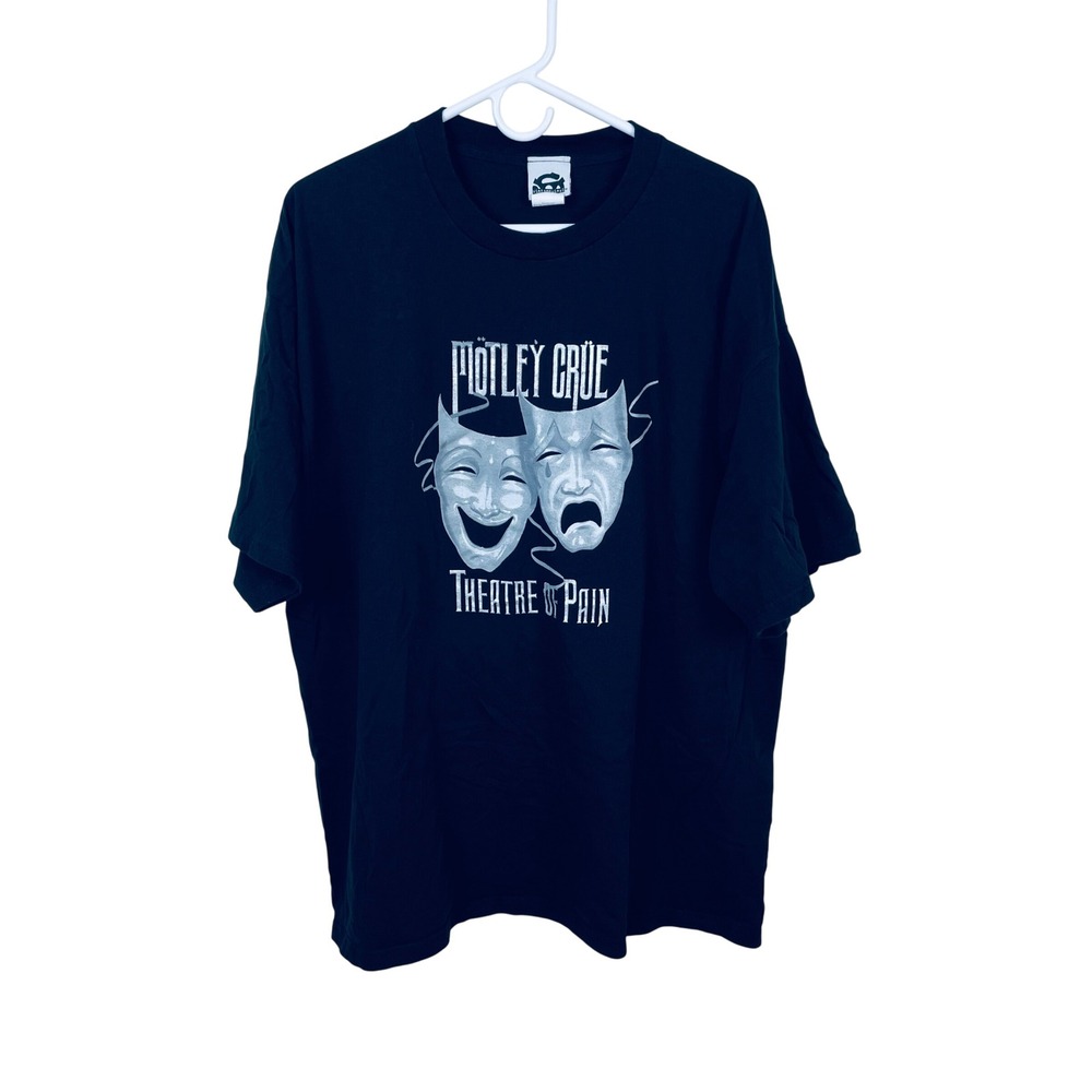 Motley Crue Theatre of Pain T-Shirt Mens‎ 2X Black 2005 Vintage Vinyl Band Tee